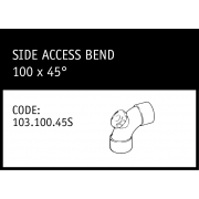 Marley Solvent Joint Side Access Bend 100 x 45° - 103.100.45S